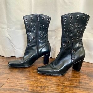 Like new Harley-Davidson 3” heel black boots. Size 39 EUR or size 8 US.
